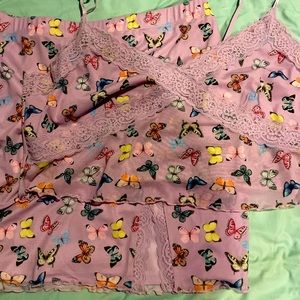 Women’s Butterfly Skirt and Tank Set